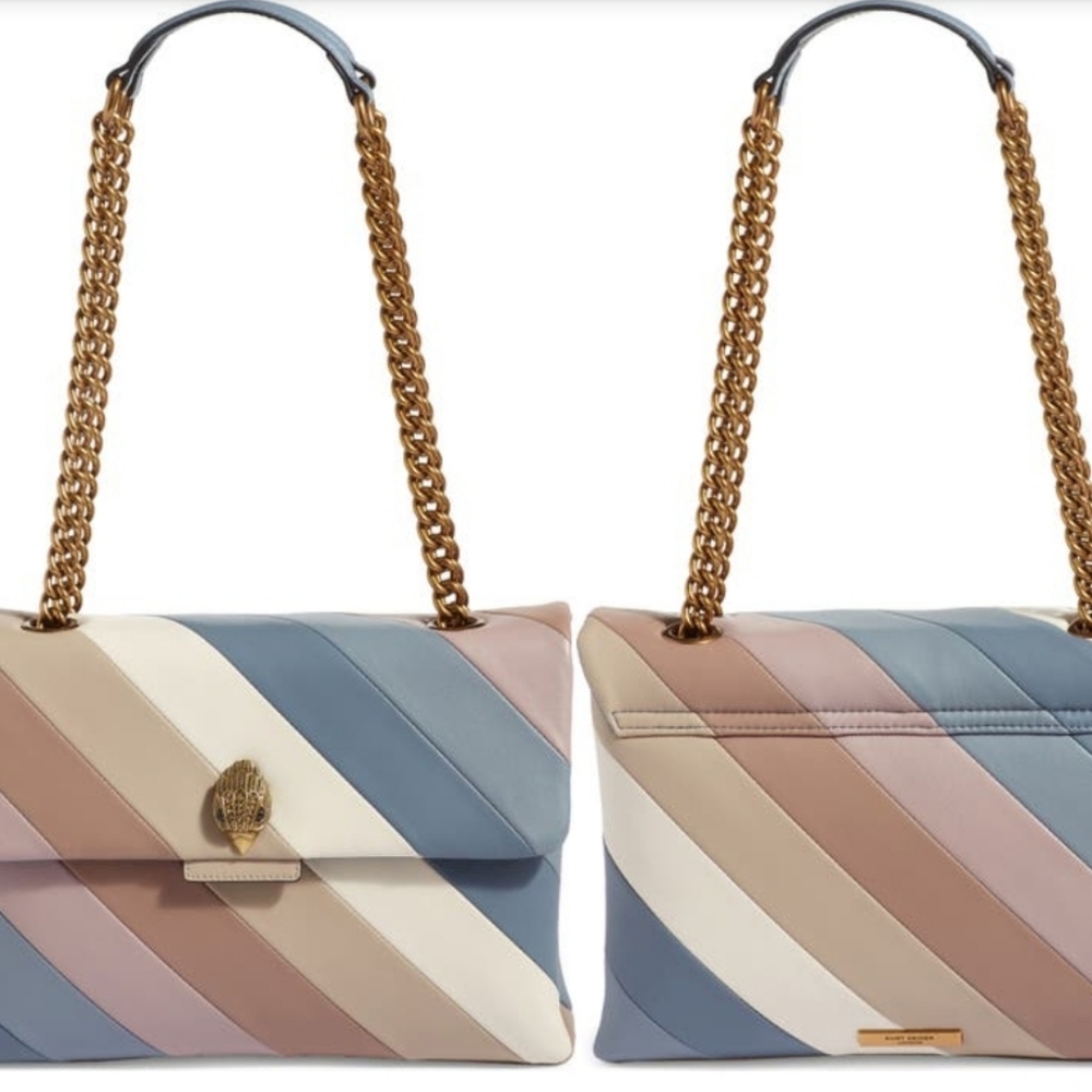 Kurt GeigerWomen's Blue Kensington Leather Convertible Shoulder Bag